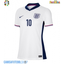 Camisa de time de futebol Inglaterra Jude Bellingham #10 Replicas 1º Equipamento Feminina Europeu 2024 Manga Curta